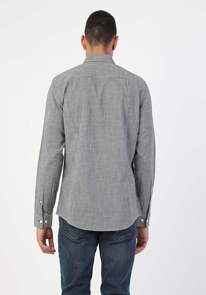 Показати інформацію про Сорочка З Довгим Рукавом Чоловіча Чорна  Cl1048510