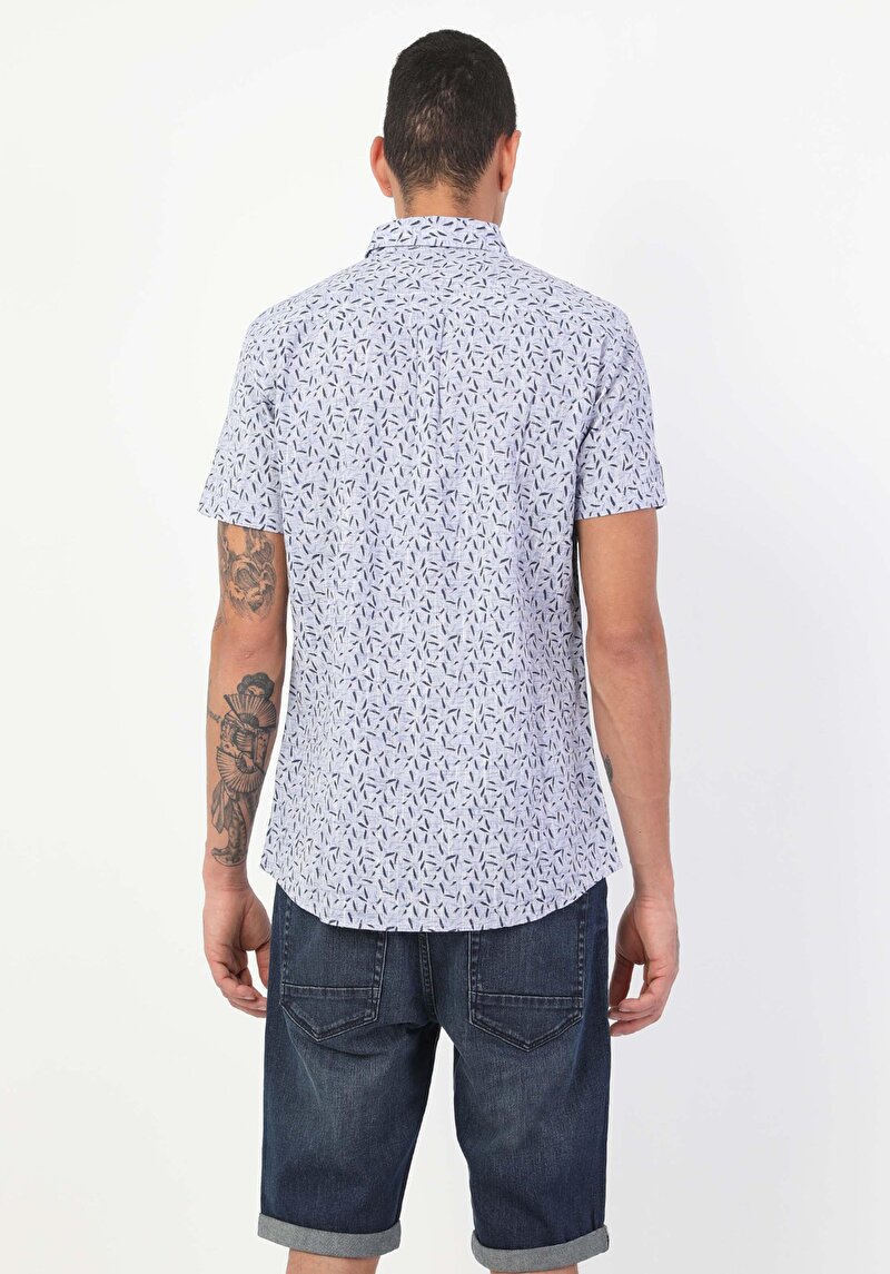 Зображення Сорочка З Коротким Рукавом Чоловіча Блакитна Cl1048520