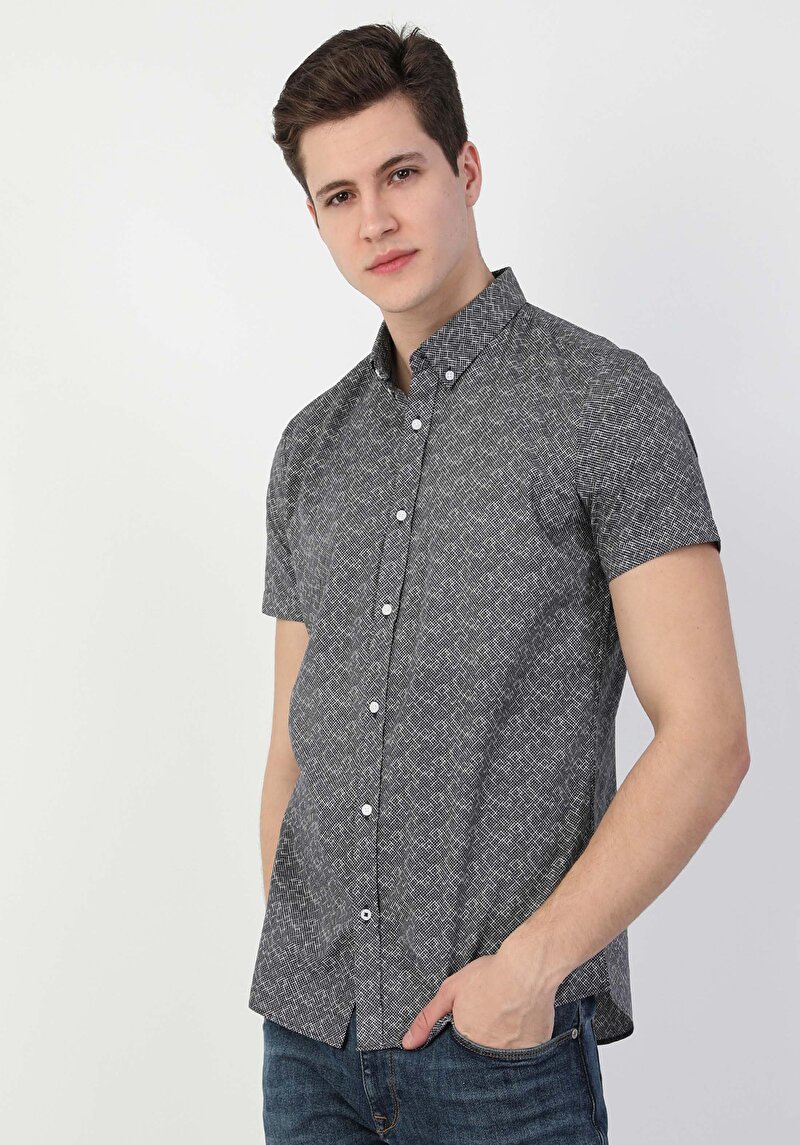 Зображення Сорочка З Коротким Рукавом Чоловіча Синя Cl1048530