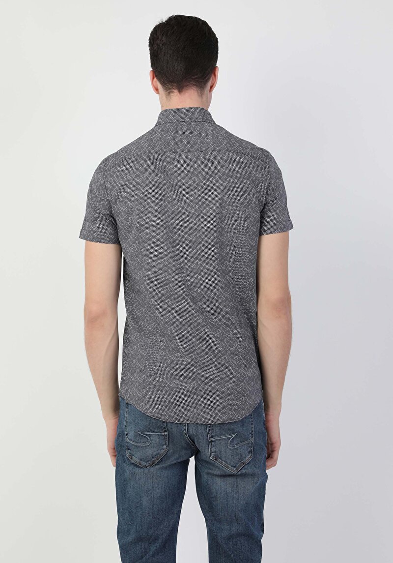 Показати інформацію про Сорочка З Коротким Рукавом Чоловіча Синя  Cl1048530