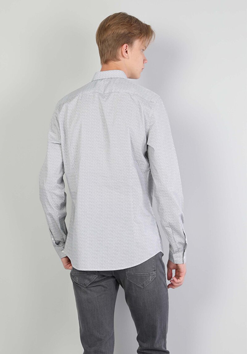 Показати інформацію про Сорочка З Довгим Рукавом Чоловіча Біла  Cl1044321