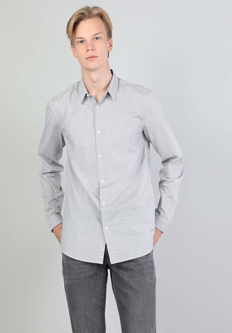 Показати інформацію про Сорочка З Довгим Рукавом Чоловіча Біла  Cl1044321