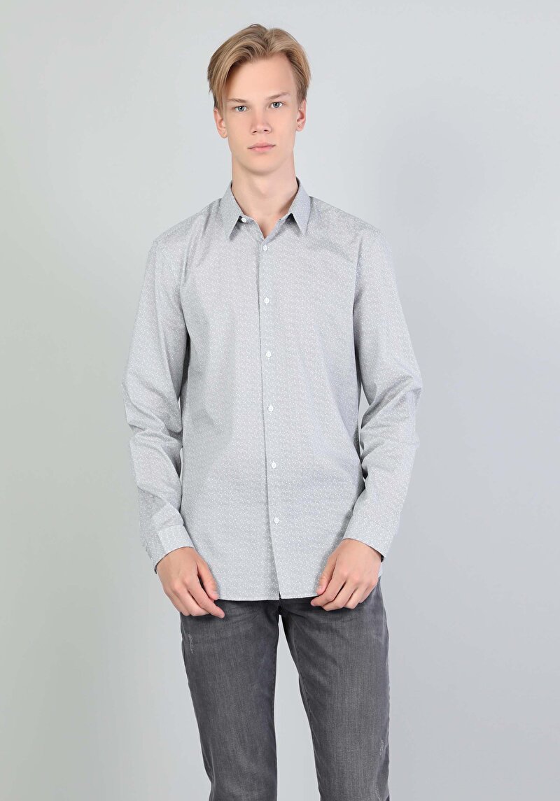 Показати інформацію про Сорочка З Довгим Рукавом Чоловіча Біла  Cl1044321