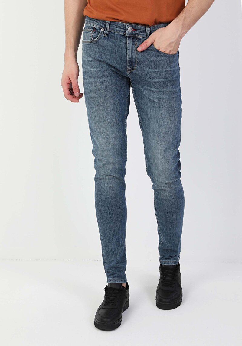 Зображення 041 Danny Джинси Чоловічі Блакитні Вузького Крою Cl1048655