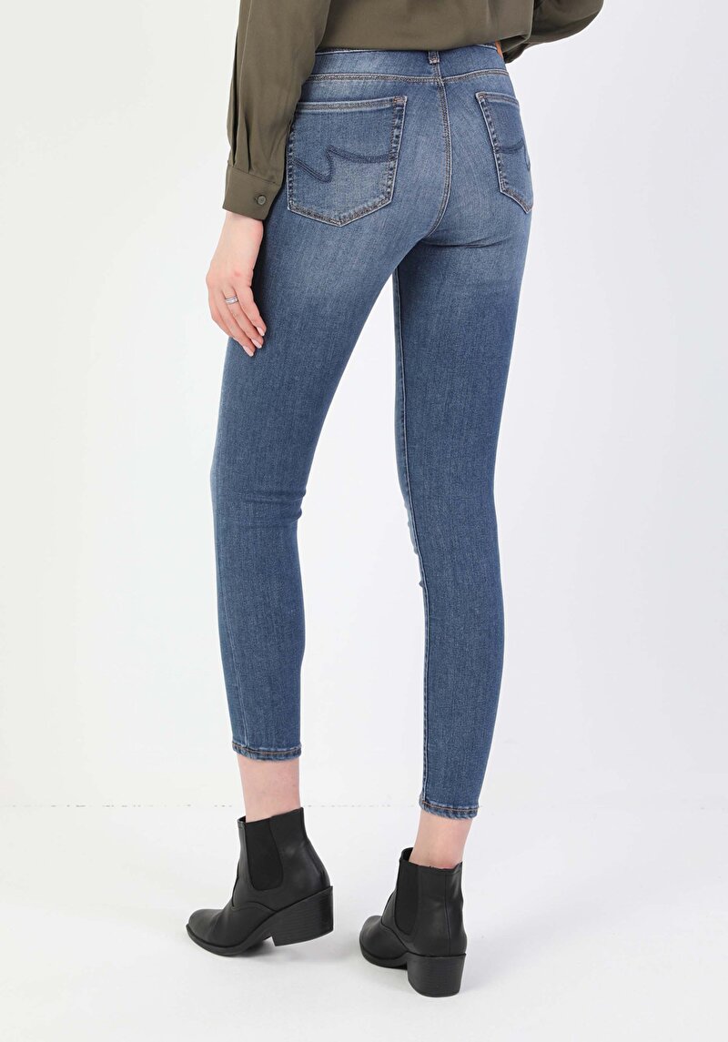 Показати інформацію про 757 Sally Джинси Жіночі Блакитні Супер Вузького Крою Cl1048687