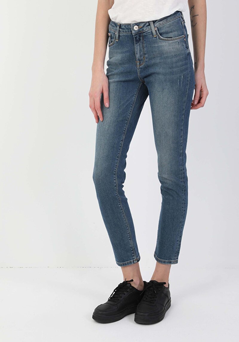 Зображення 703 Carla Джинси Жіночі Блакитні Вузького Крою Cl1048709