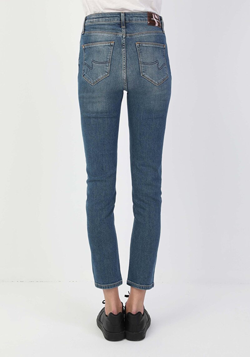 Показати інформацію про 703 Carla Джинси Жіночі Блакитні Вузького Крою Cl1048709