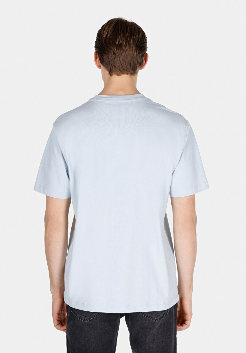 Показати інформацію про Футболка З Коротким Рукавом Чоловіча Блакитна  Cl1072811