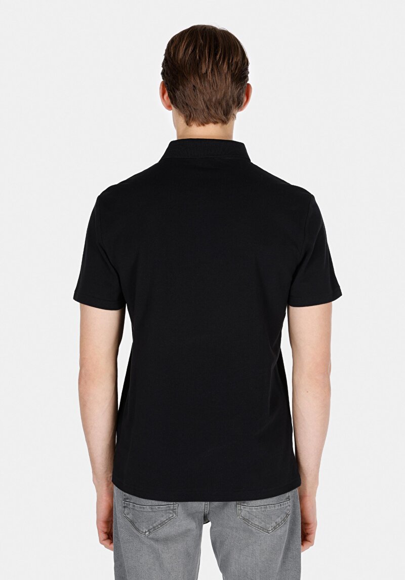 Показати інформацію про Поло З Коротким Рукавом Чоловіче Чорне  Cl1072842