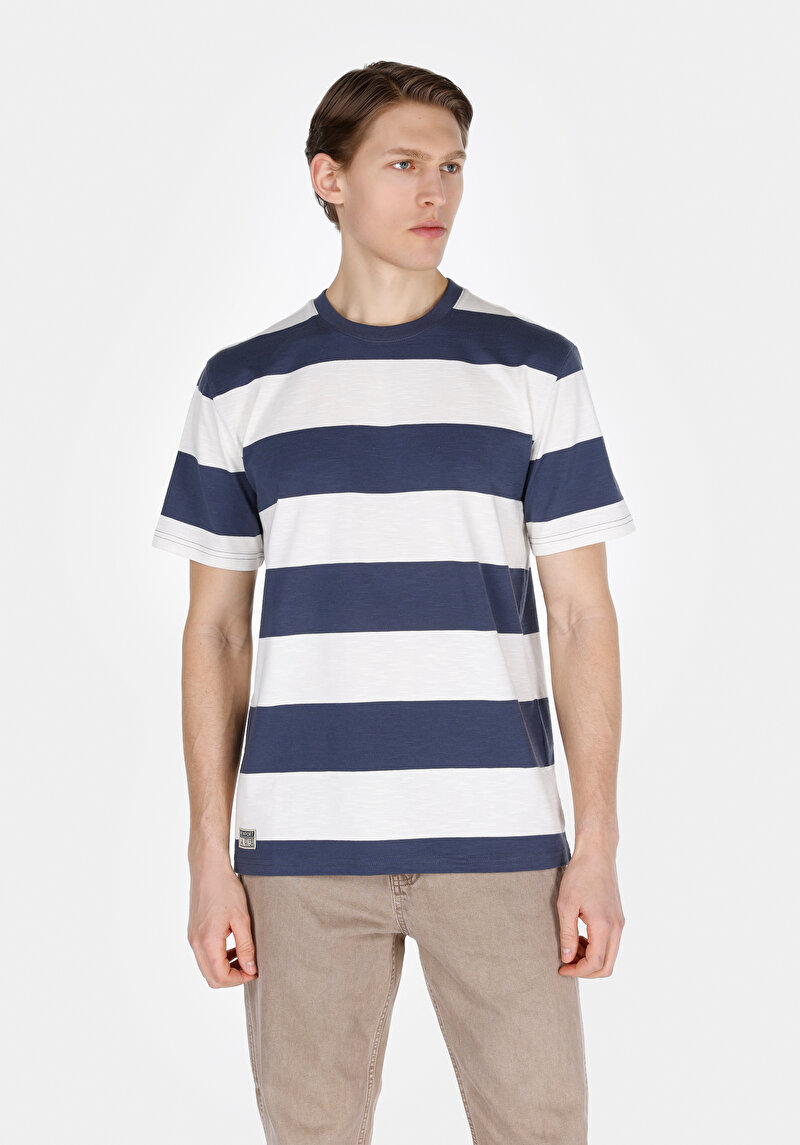 Зображення Футболка З Коротким Рукавом Чоловіча Синя  Cl1073099