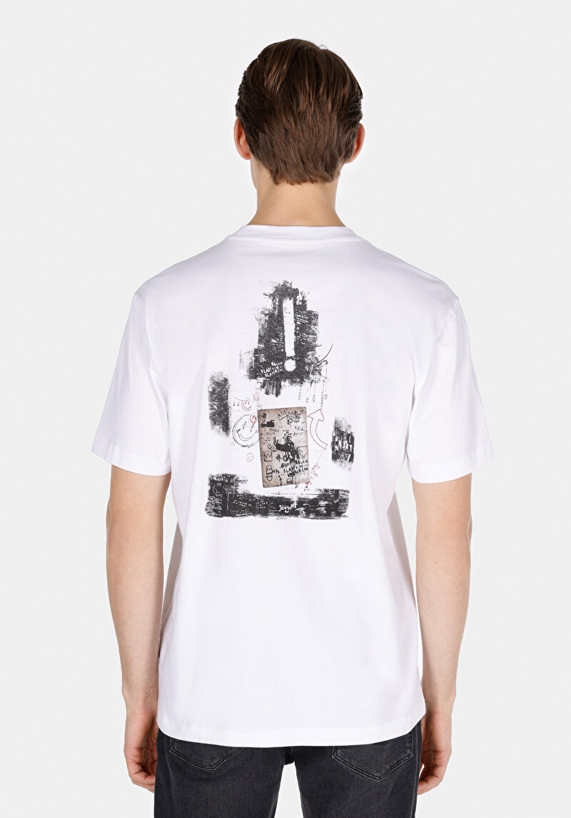 Показати інформацію про Футболка З Коротким Рукавом Чоловіча Біла  Cl1073050