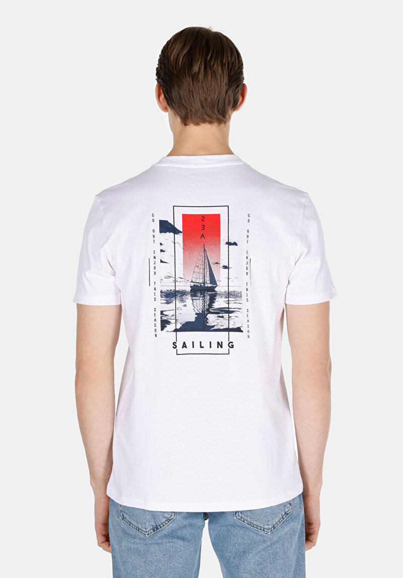 Показати інформацію про Футболка З Коротким Рукавом Чоловіча Біла  Cl1073625