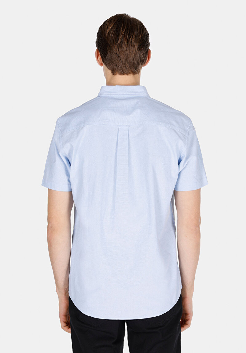 Зображення Сорочка З Коротким Рукавом Чоловіча Блакитна Cl1073847