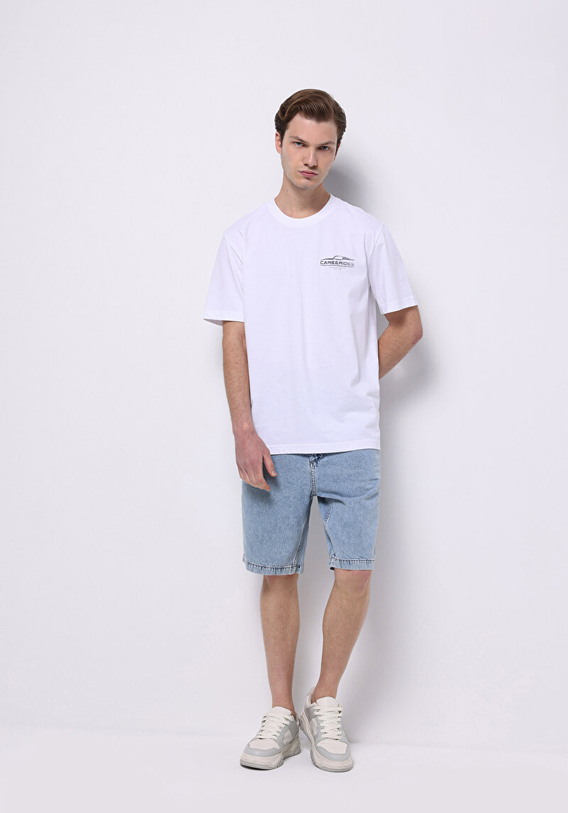 Показати інформацію про Футболка З Коротким Рукавом Чоловіча Біла  Cl1074102