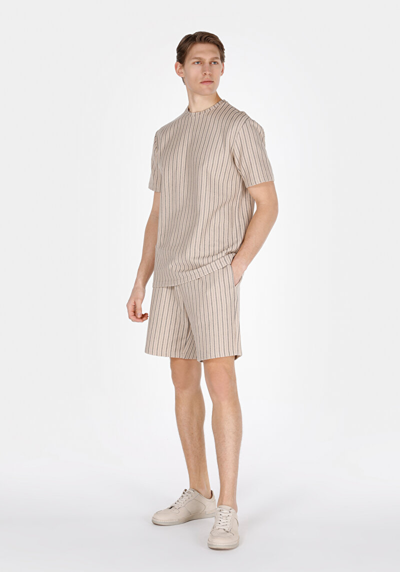 Показати інформацію про Футболка З Коротким Рукавом Чоловіча Бежева  Cl1074141