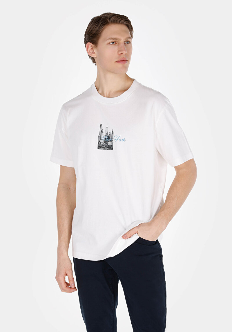 Зображення Футболка З Коротким Рукавом Чоловіча Біла  Cl1074221