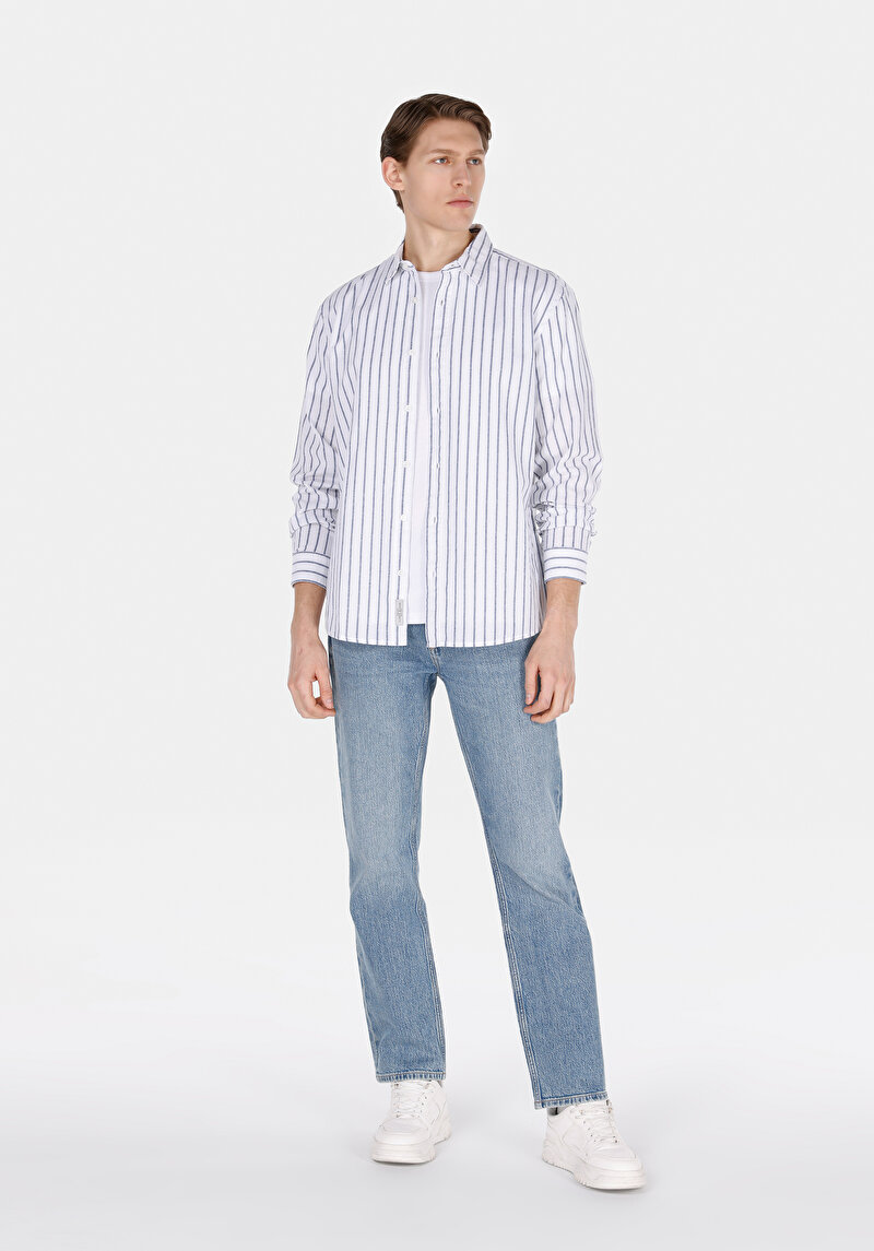 Зображення Сорочка З Довгим Рукавом Чоловіча Синя Cl1074502