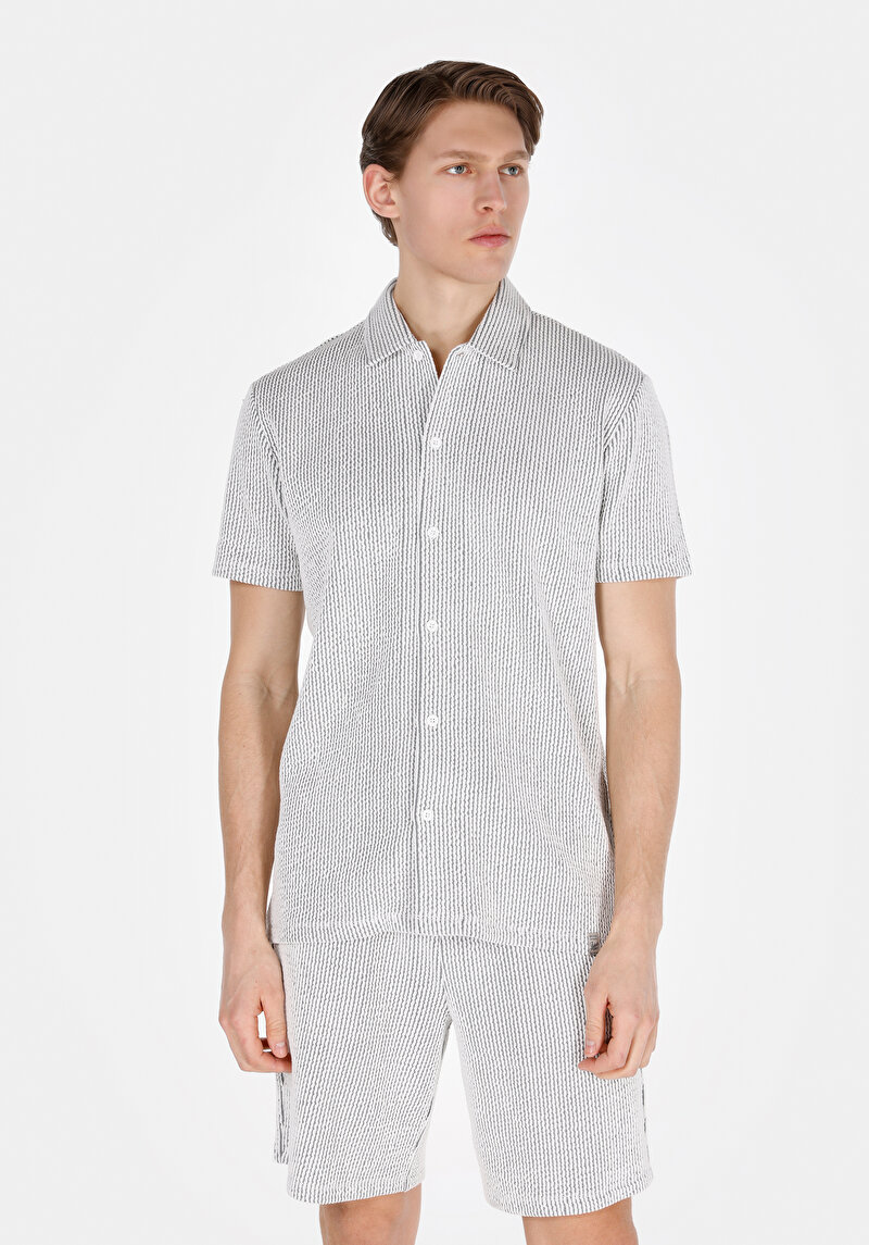 Зображення Поло З Коротким Рукавом Чоловіче Сіре  Cl1074822