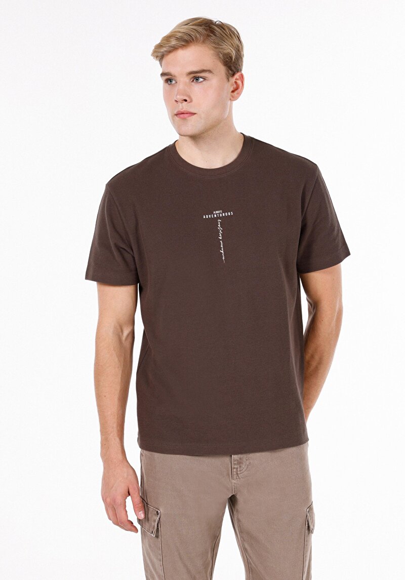 Зображення Футболка З Коротким Рукавом Чоловіча Коричнева  Cl1072057