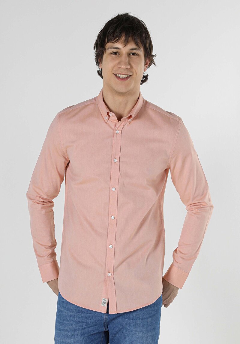 Зображення Сорочка З Довгим Рукавом Чоловіча Помаранчева  Cl1048576