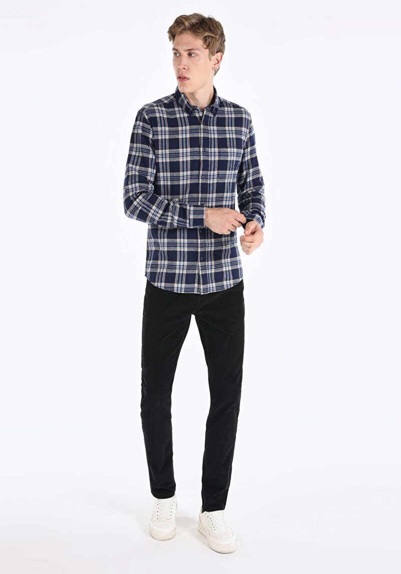 Зображення Сорочка З Довгим Рукавом Чоловіча Синя Cl1065940