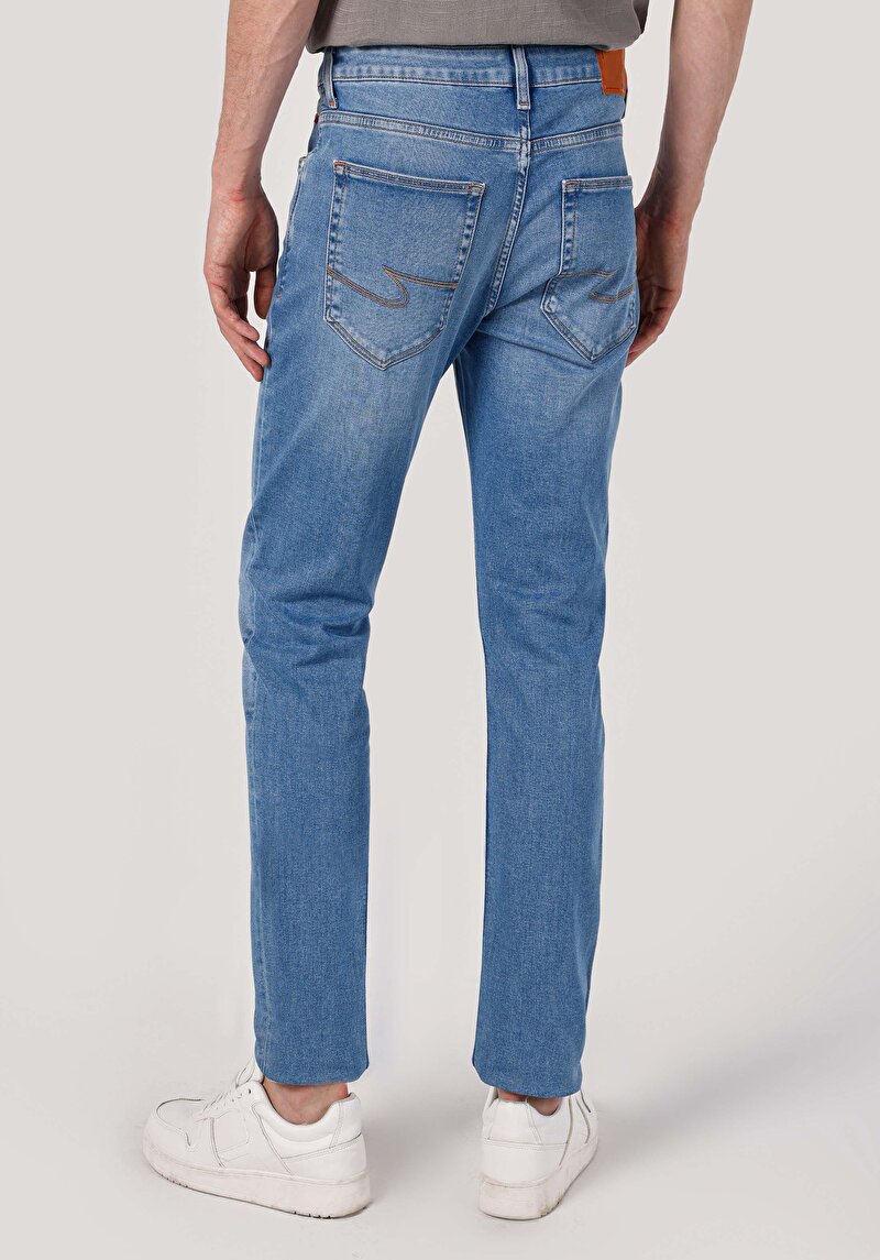 Зображення 044 Karl Джинси Чоловічі Блакитні Прямого Крою Cl1064371