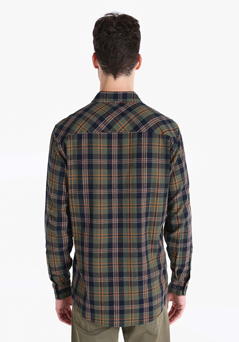 Показати інформацію про Сорочка З Довгим Рукавом Чоловіча Зелена  Cl1065945