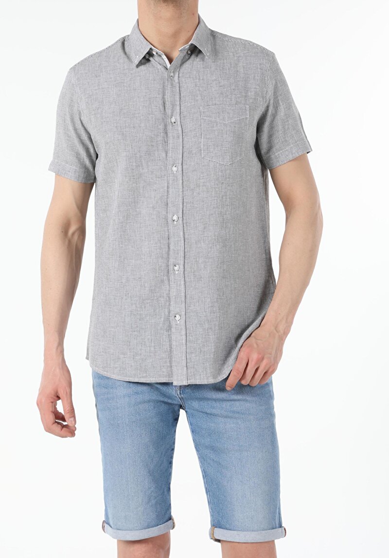 Зображення Сорочка З Коротким Рукавом Чоловіча Зелена Cl1049450