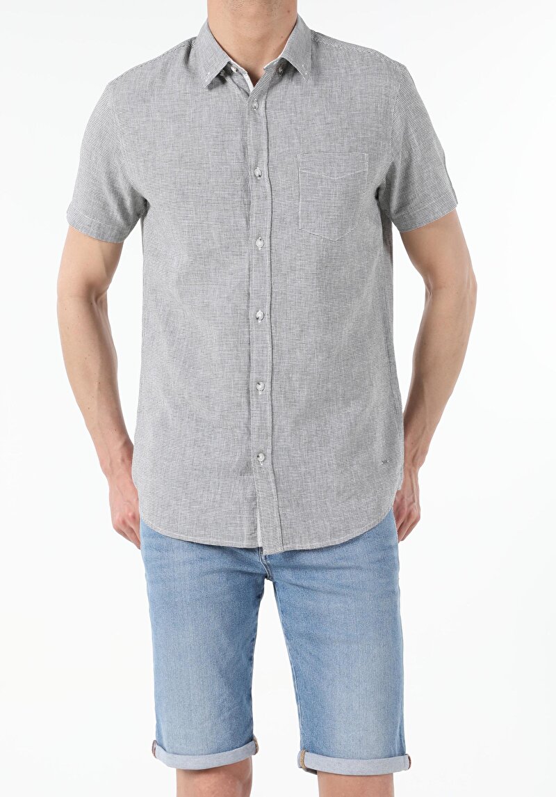 Показати інформацію про Сорочка З Коротким Рукавом Чоловіча Зелена  Cl1049450