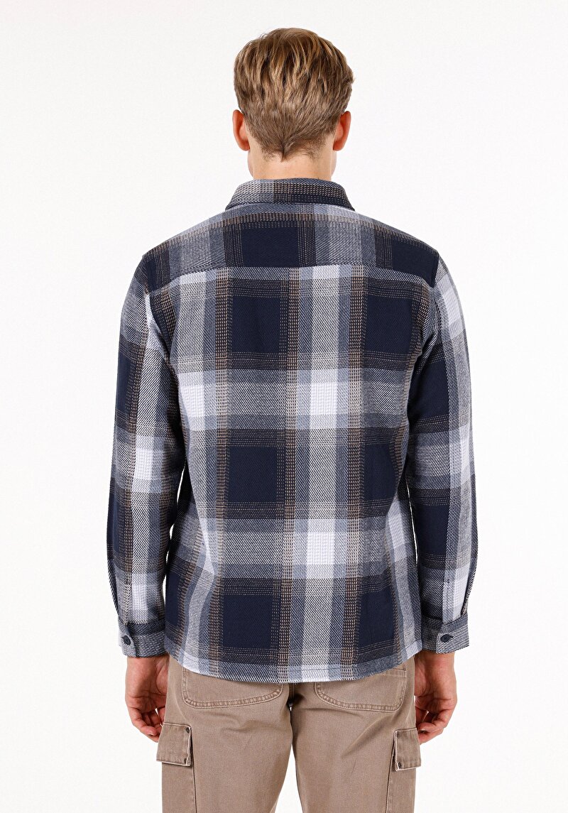 Показати інформацію про Сорочка З Довгим Рукавом Чоловіча Синя  Cl1072095