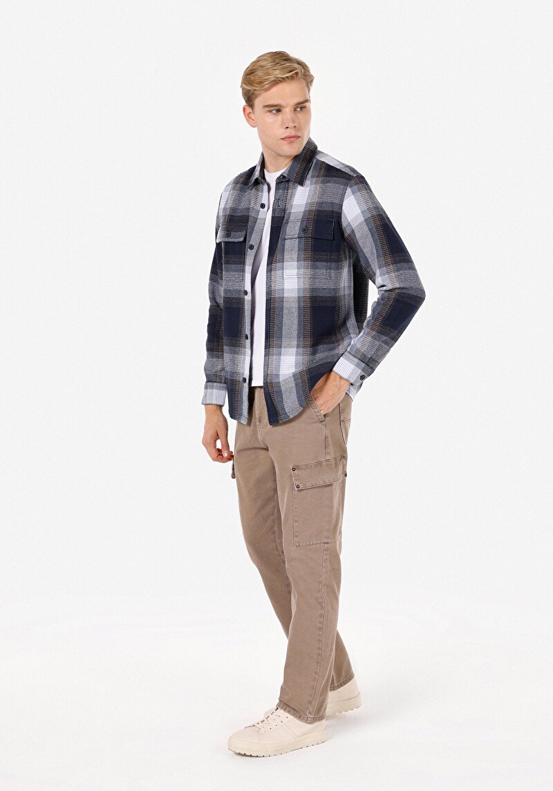 Показати інформацію про Сорочка З Довгим Рукавом Чоловіча Синя  Cl1072095