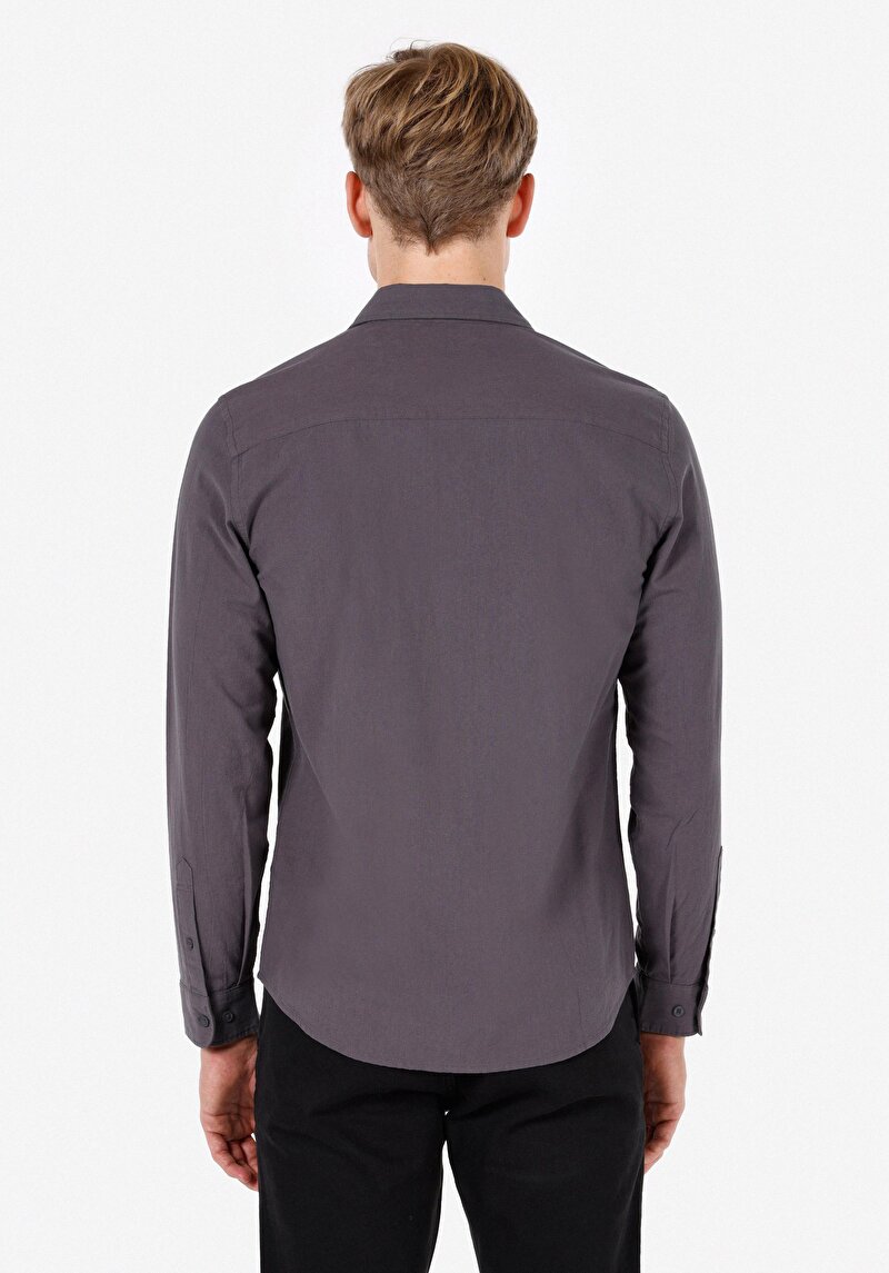 Показати інформацію про Сорочка З Довгим Рукавом Чоловіча Сіра  Cl1072097