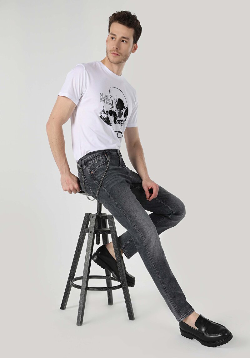 Зображення 044 Karl Джинси Чоловічі Чорні Прямого Крою Cl1064375