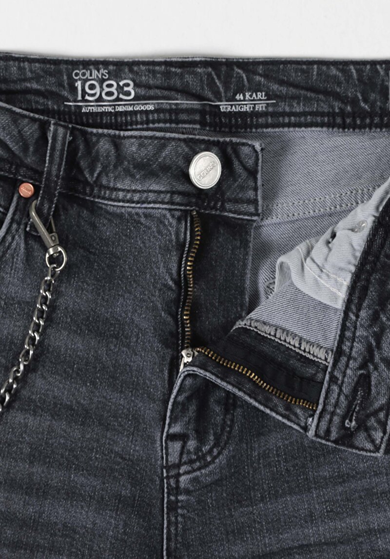 Показати інформацію про 044 Karl Джинси Чоловічі Чорні Прямого Крою Cl1064375