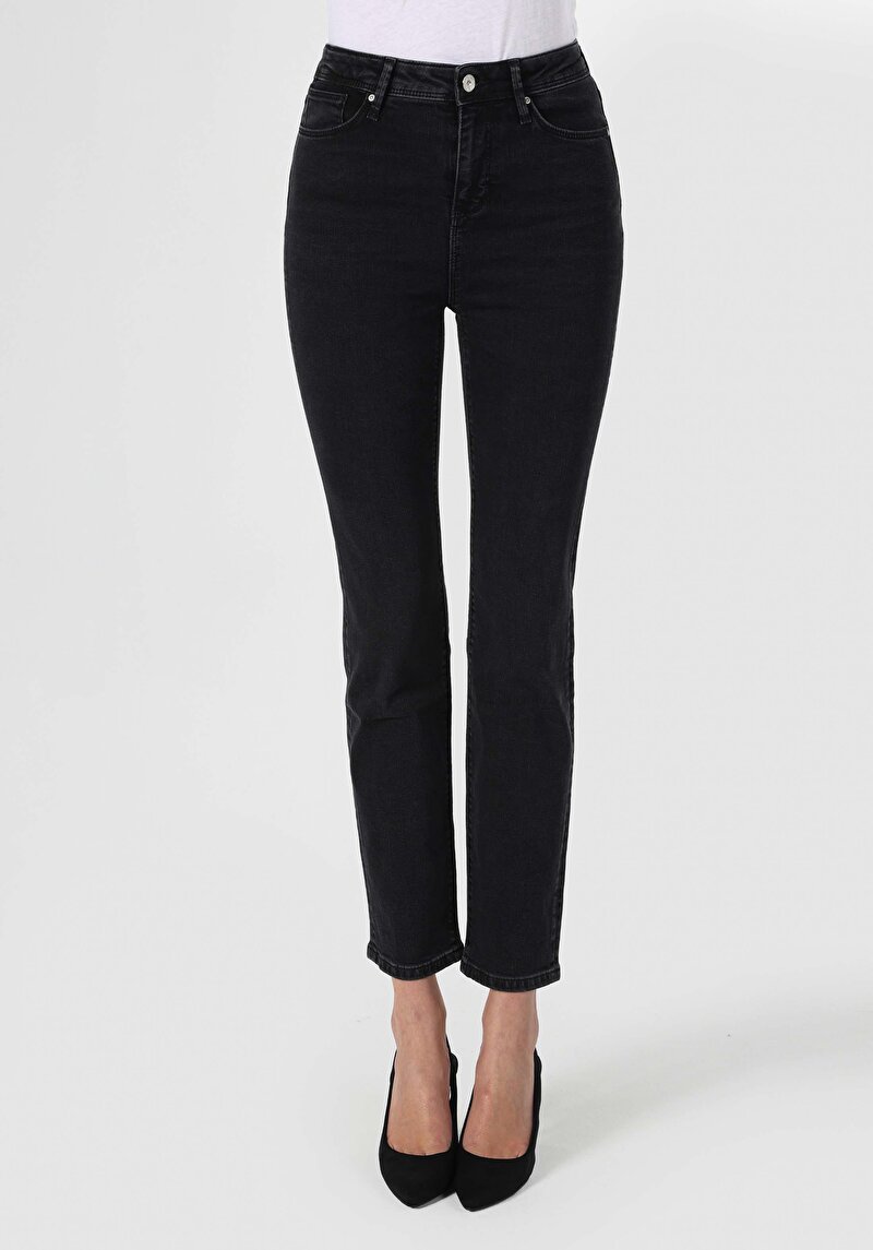 Зображення 703 Carla Джинси Жіночі Чорні Вузького Крою Cl1064386