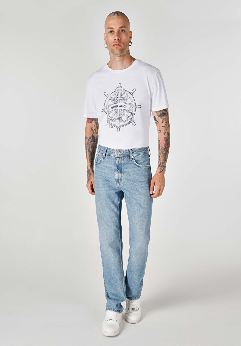 Зображення 045 David Джинси Чоловічі Блакитні Класичного Крою Cl1064387