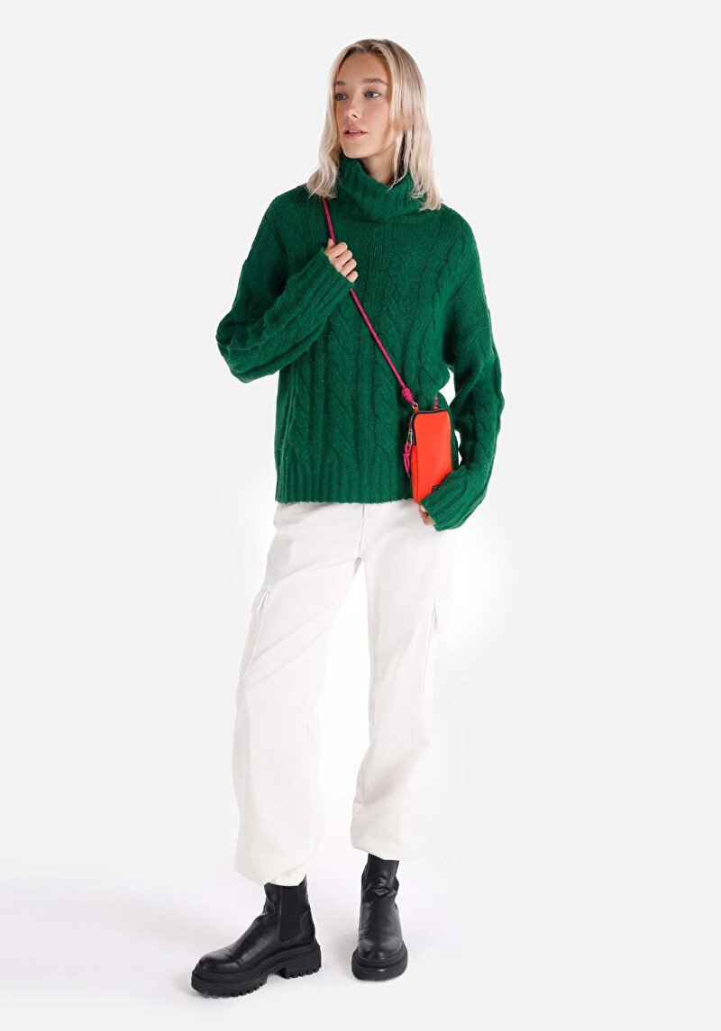 Показати інформацію про Светр Жіночий Зелений  Cl1066010