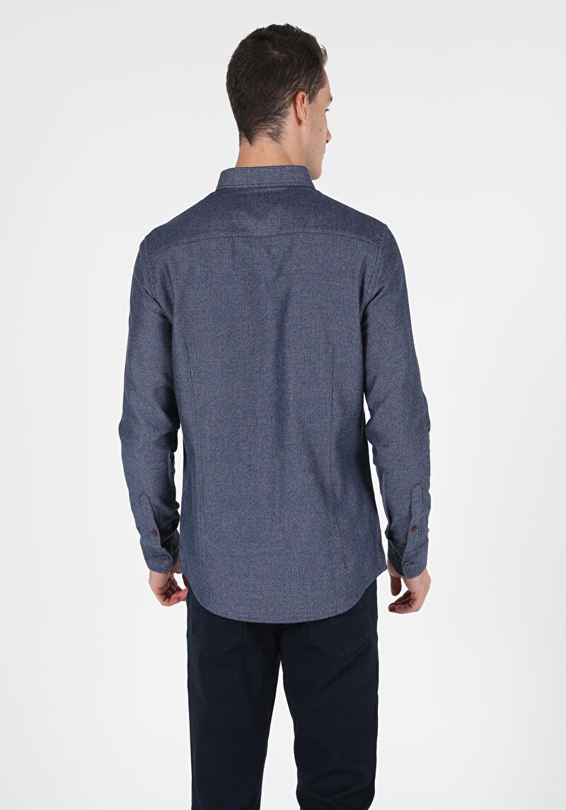 Показати інформацію про Сорочка З Довгим Рукавом Чоловіча Синя  Cl1050217