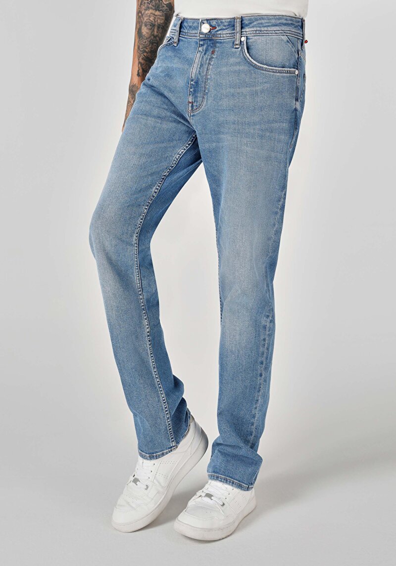 Зображення 045 David Джинси Чоловічі Блакитні Класичного Крою Cl1064394