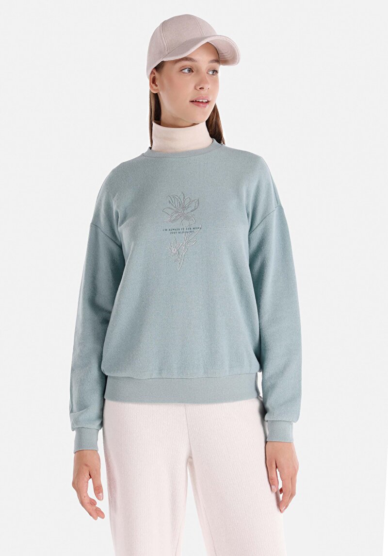 Зображення Футболка З Довгим Рукавом Жіноча Зелена  Cl1066041