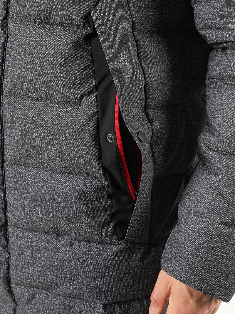 Показати інформацію про Пальто Чоловіче Сіре Класичного Крою Cl1051053