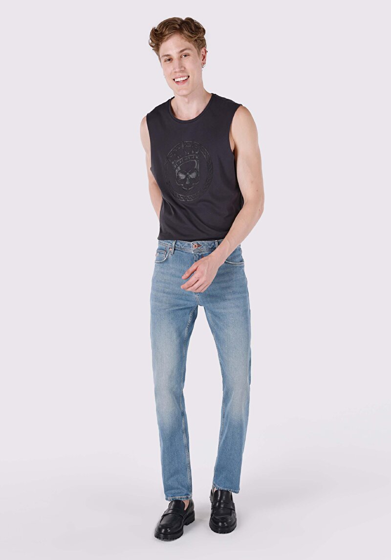 Зображення 045 David Джинси Чоловічі Блакитні Класичного Крою Cl1064397