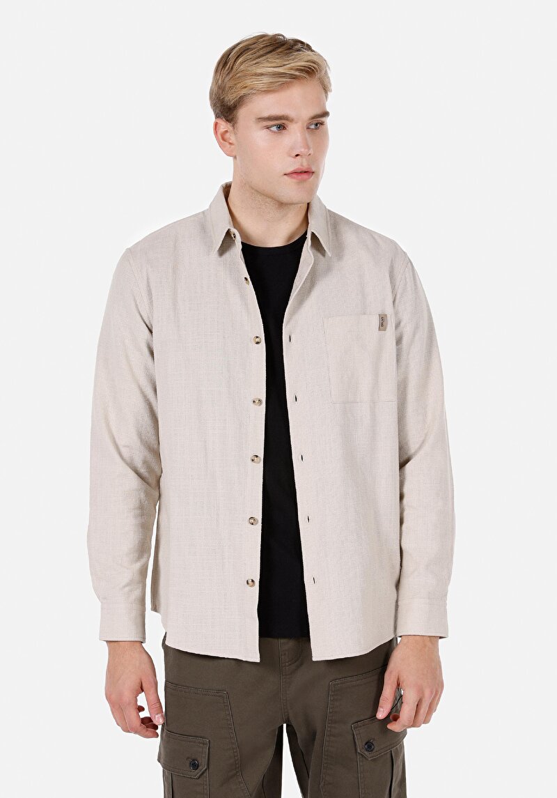 Зображення Сорочка З Довгим Рукавом Чоловіча Сіра  Cl1072116