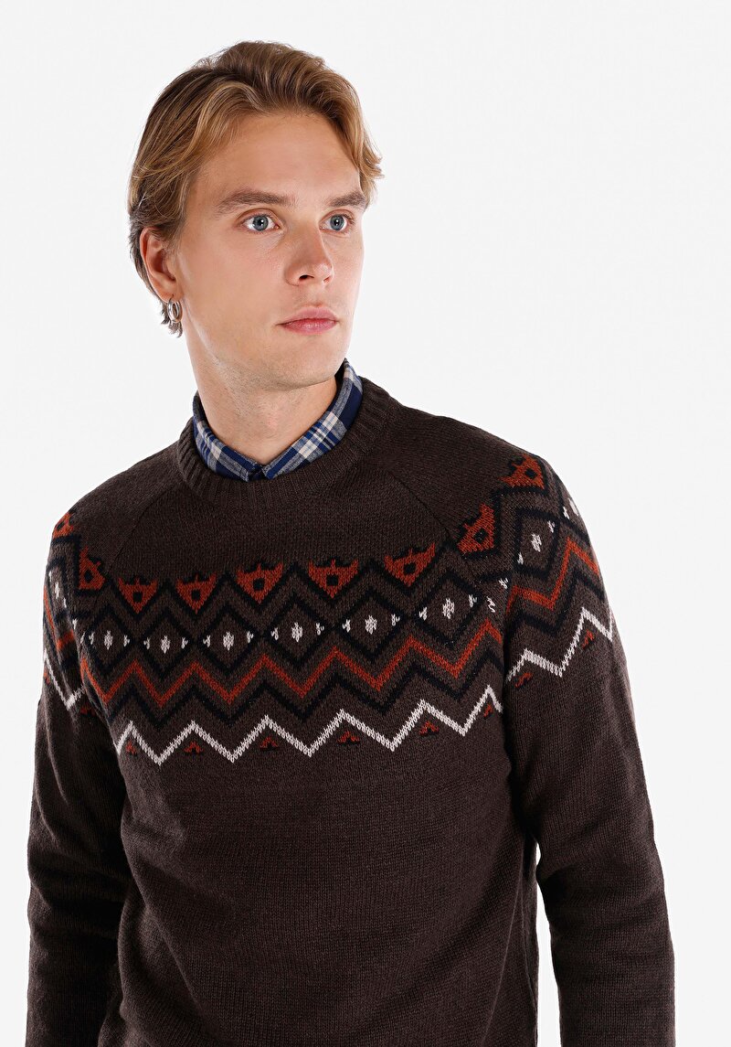 Показати інформацію про Светр Чоловічий Коричневий  Cl1066049