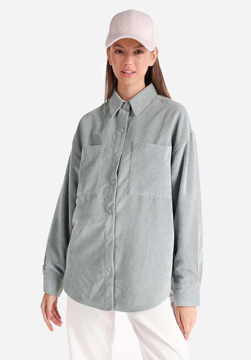 Зображення Сорочка З Довгим Рукавом Жіноча Зелена  Cl1066055