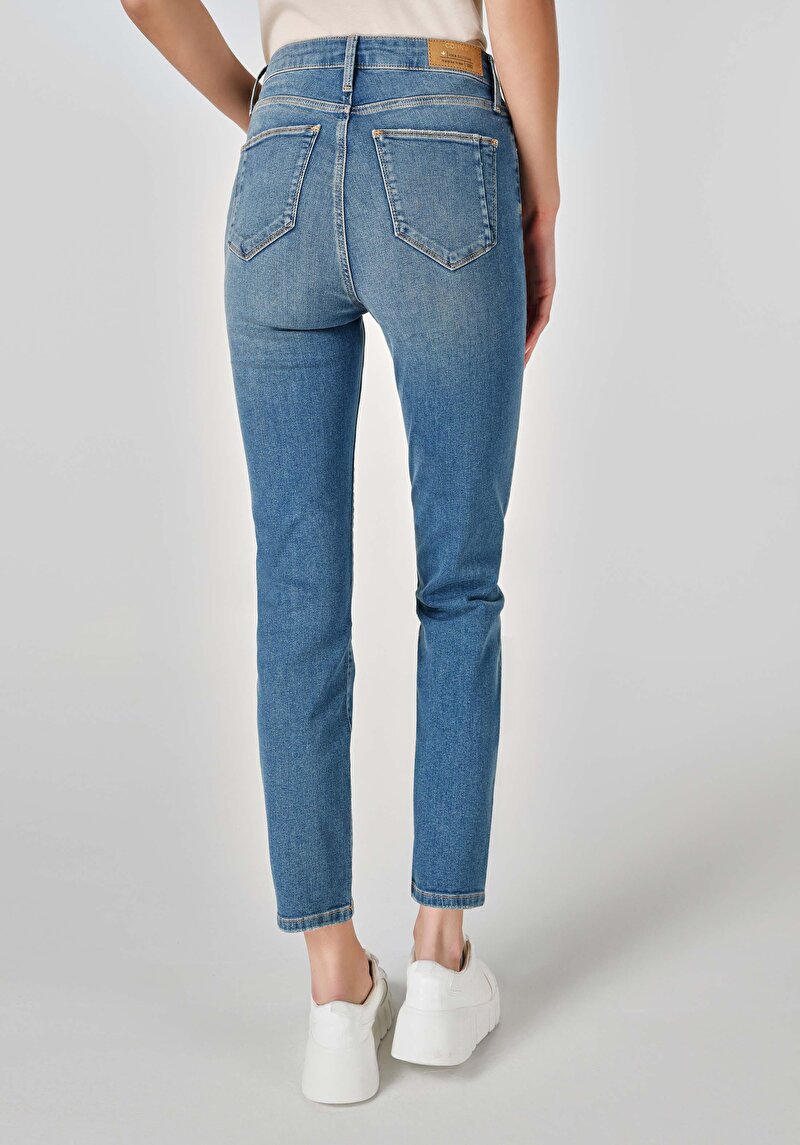 Зображення 703 Carla Джинси Жіночі Блакитні Вузького Крою Cl1064400