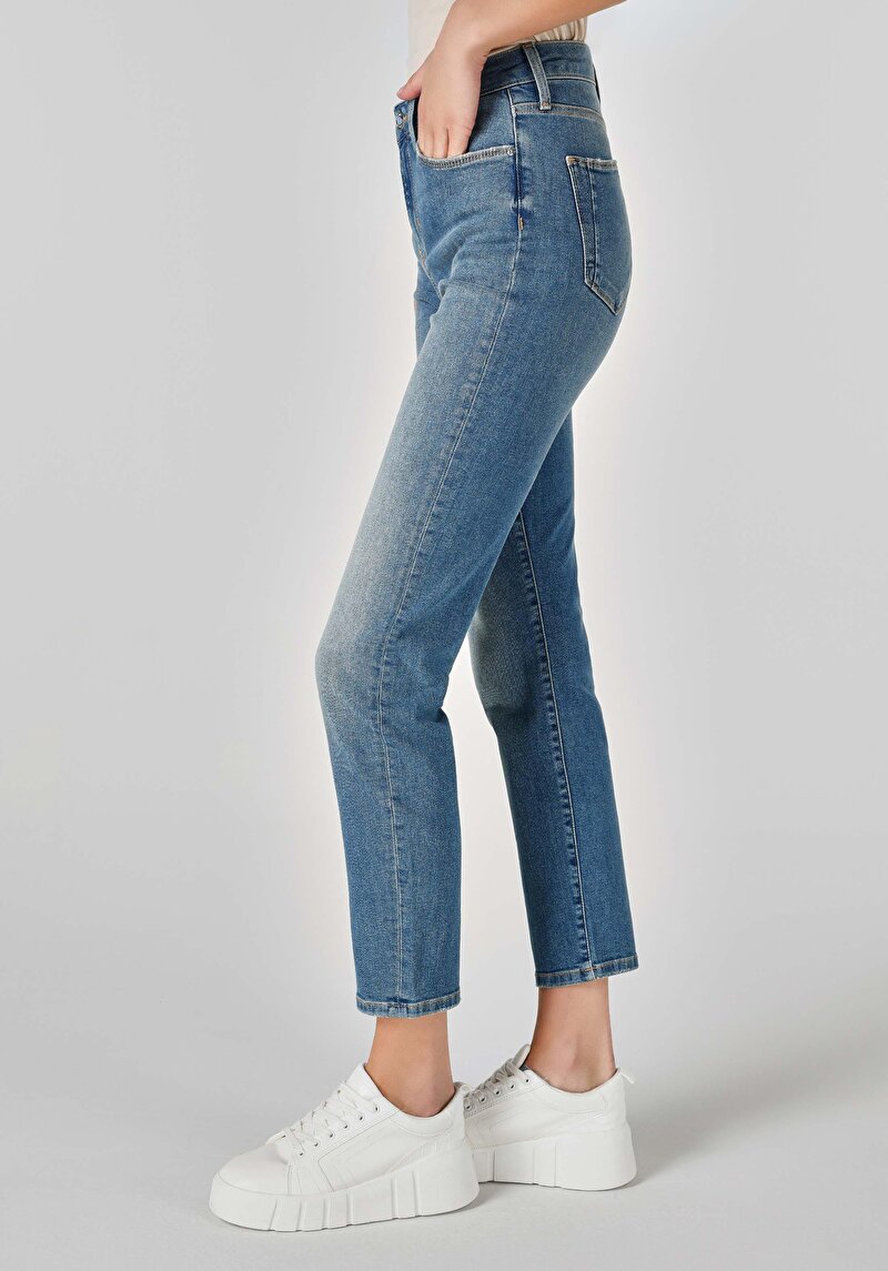 Зображення 703 Carla Джинси Жіночі Блакитні Вузького Крою Cl1064400