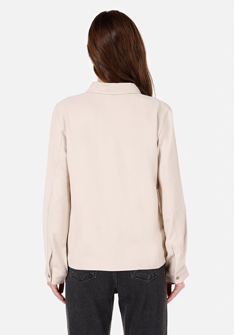 Зображення Сорочка З Довгим Рукавом Жіноча Бежева Cl1072138