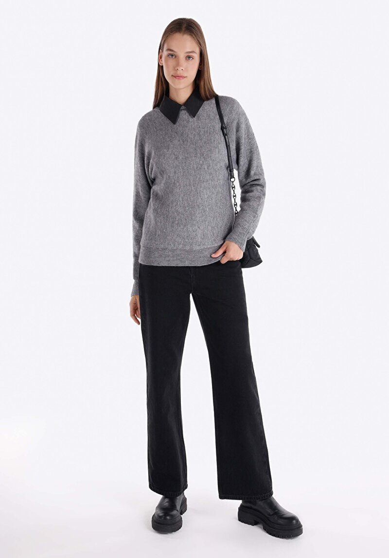 Показати інформацію про Светр Жіночий Сірий  Cl1066256