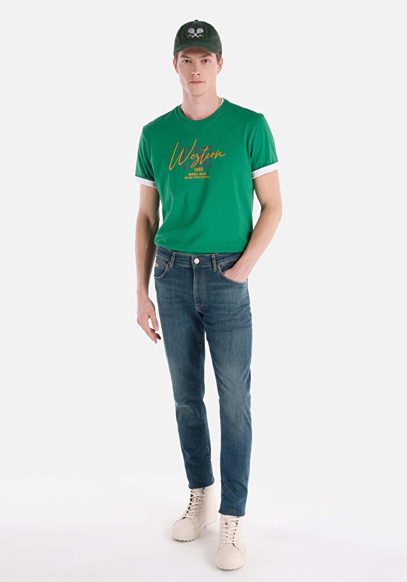 Зображення 041 Danny Джинси Чоловічі Блакитні Вузького Крою Cl1066263